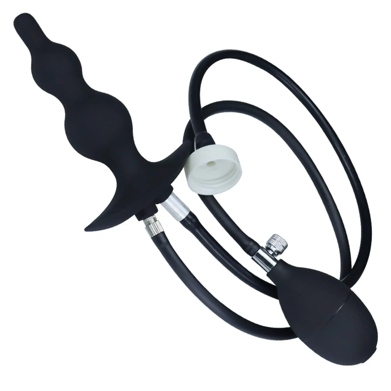 Detachable Needle Large Silicone anel Adjustable Expansion bitt plugs enema Anal Buttplug inflatable but plug