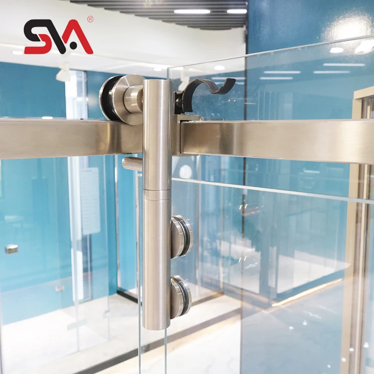 Mexico Modern Stainless Steel Shower Enclosure Small Size Folding Corner Frameless Sliding Glass Hardware Bathroom Application