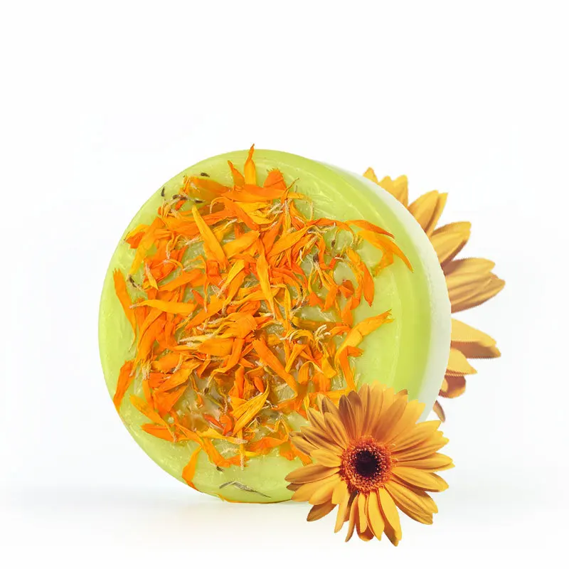 Dried flower aromatherapy soap Private Label Customization Organic handmade soap Round Whitening Soap Bar