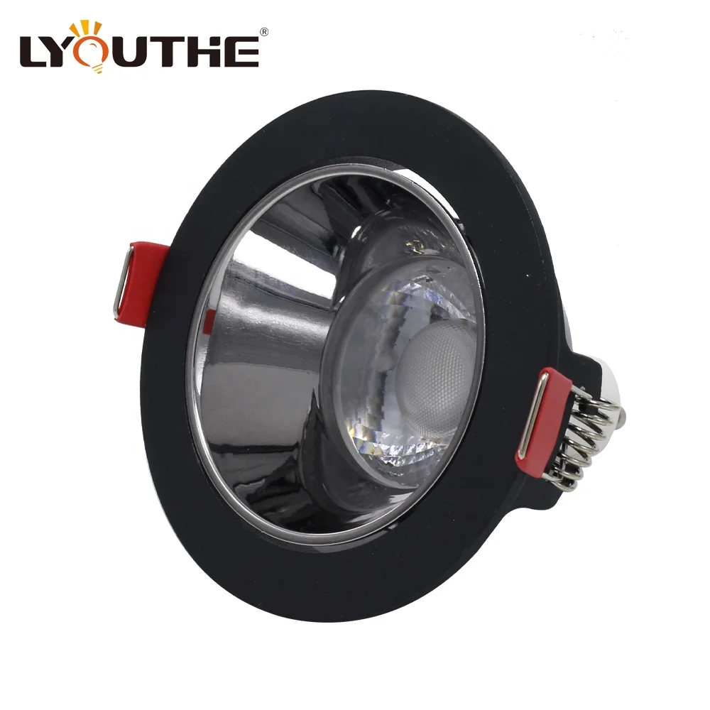Black gu10 led downlight spotlight 3w cob spot light adjustable hotel mr16 aluminum downlights