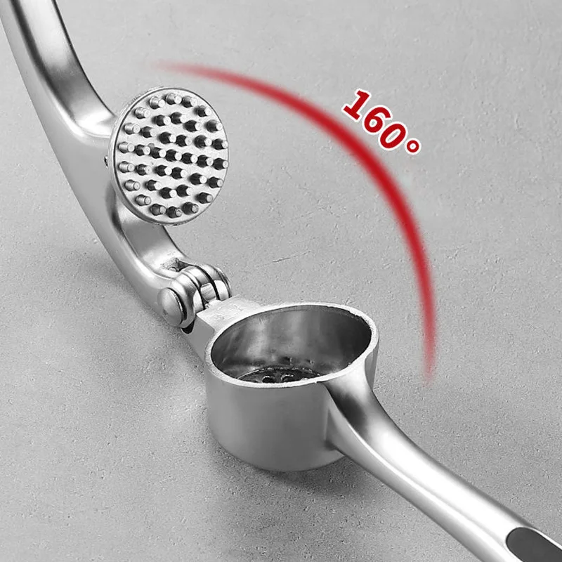 High Quality Manual Garlic Squeezer crusher Garlic Peeler Brush Garlic press Sets