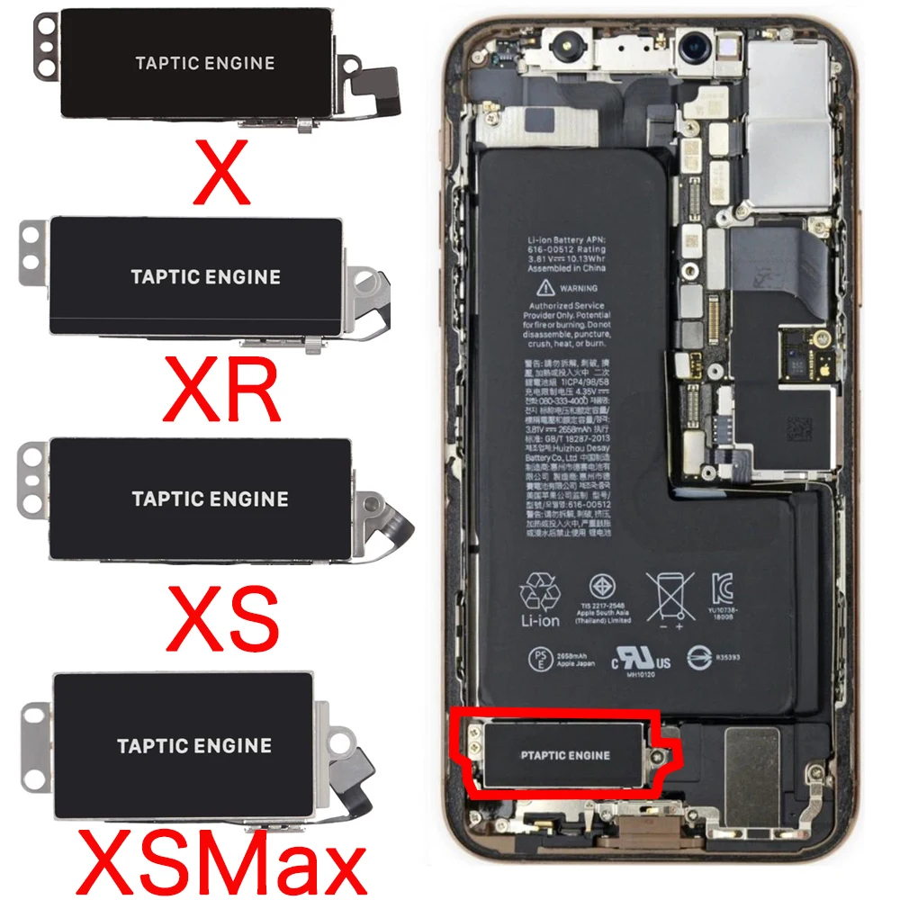Vibrator Motor with Flex Cable For iPhone 13 Promax 12 mini 11 Pro Xs Xr Xsmax Mobile Parts