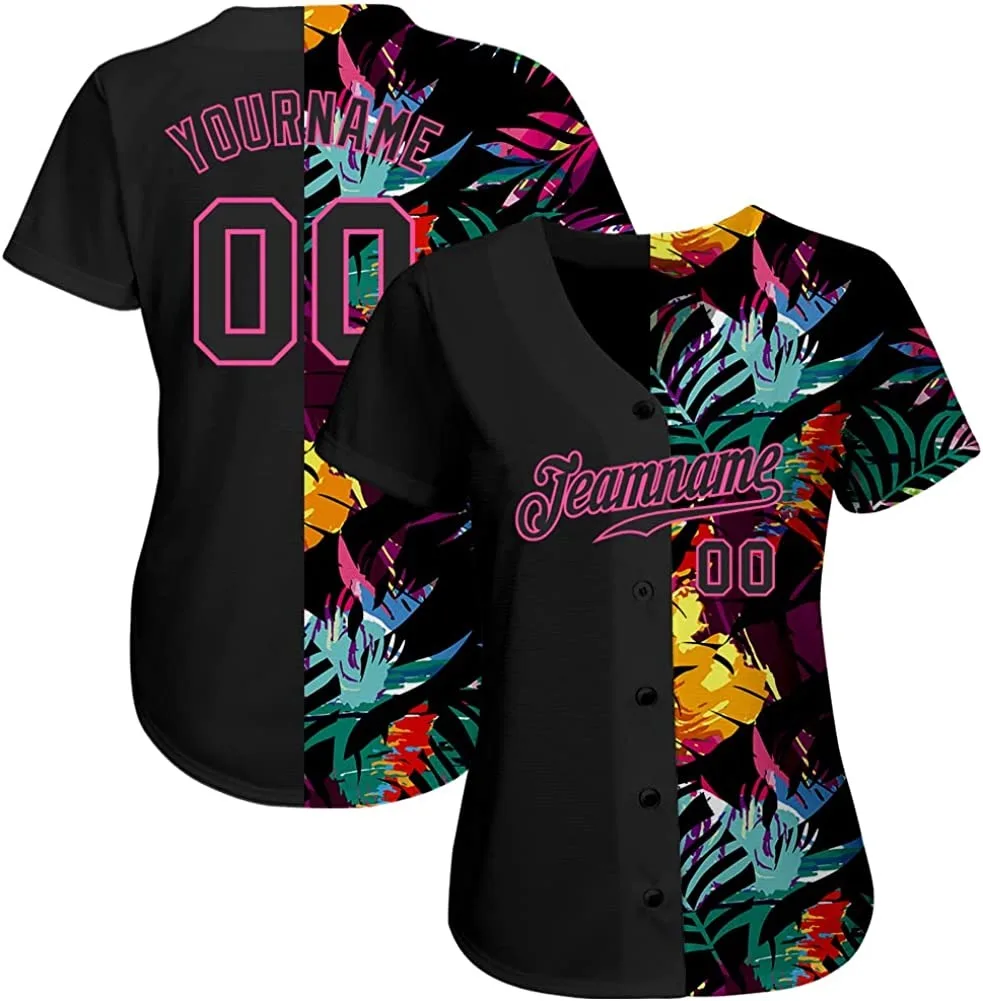 Custom Embroidery sublimation Baseball Uniform Shirt Wholesale Cheap Hawaii Style Baseball Jersey