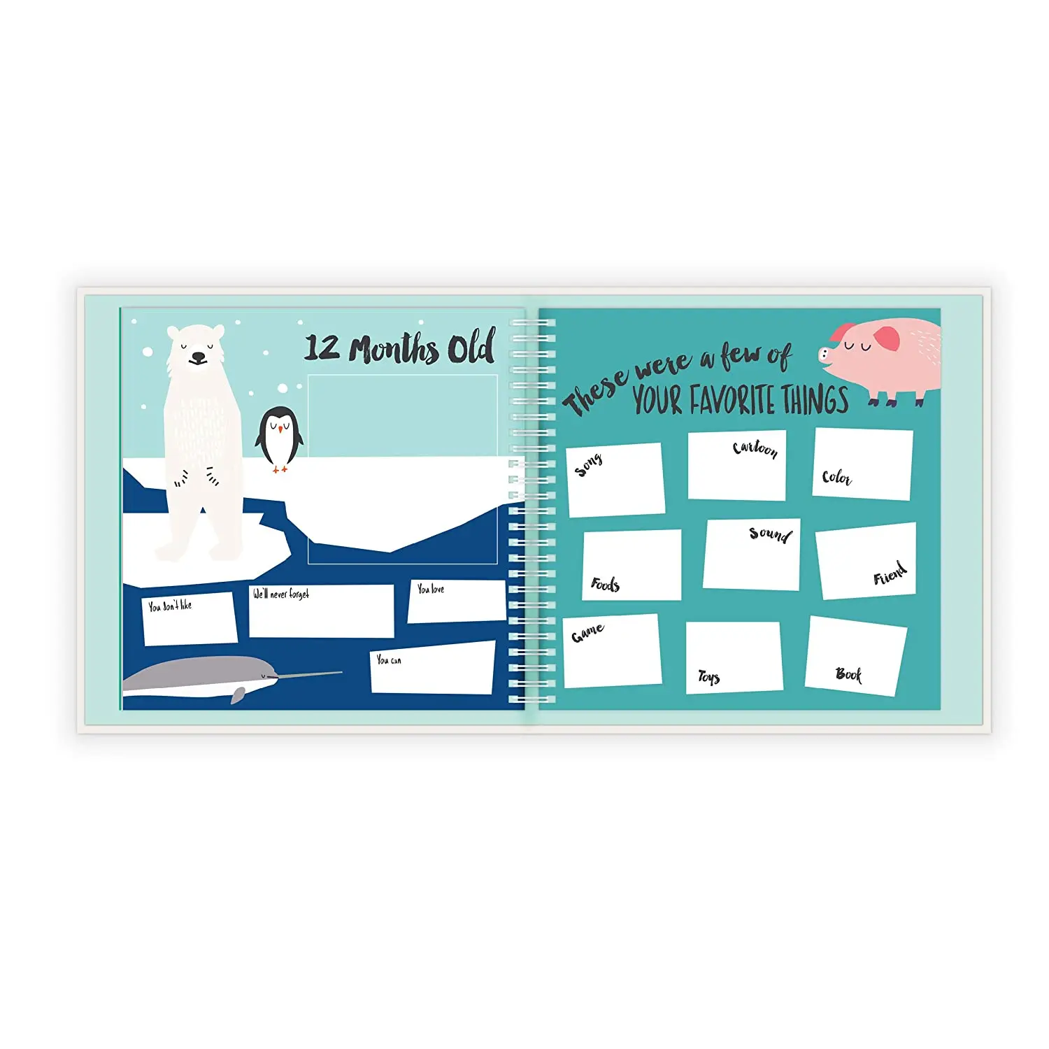 free sample custom printing spiral bound my newborn baby 1st first year album journal memory book