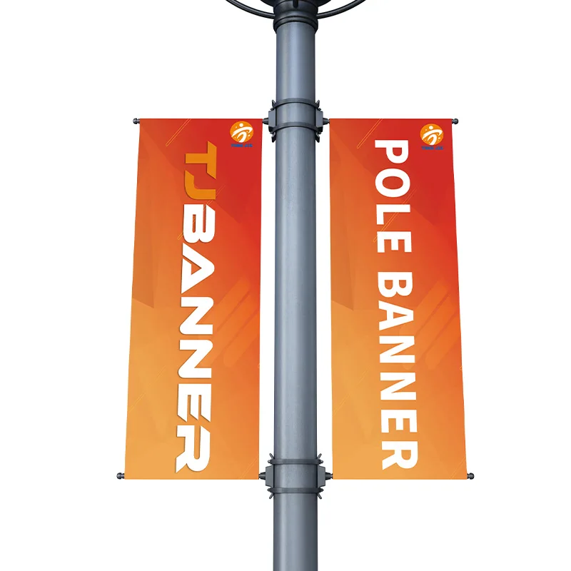 Outdoor Street Light Pole Banners Street Flag Banner with Hardware Pole for Elections and Sporting Events