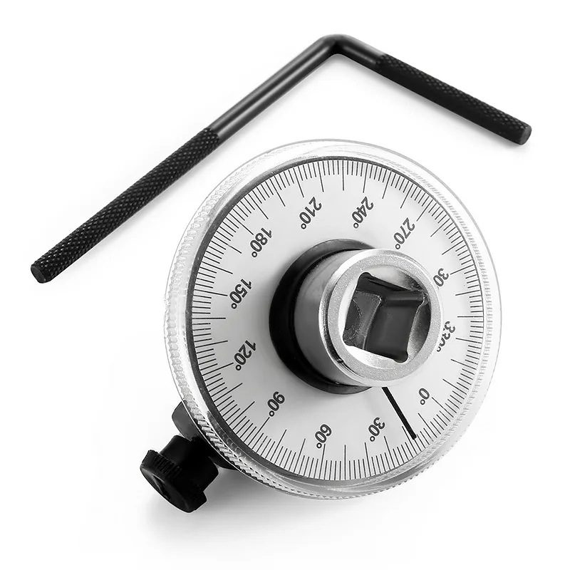 Car 360-degree Angle Gauge Dial Wrench 1/2 Inch Ratchet Meter Measurer