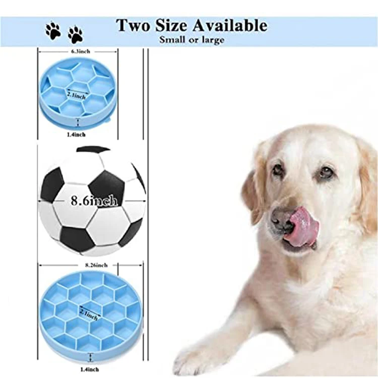 Pet Slow Food Bowl Suction Cup Honeycomb Slow Food Dog Bowl Food Plate Dog Anti-choking Single Bowl Non-slip Silicone Rounded