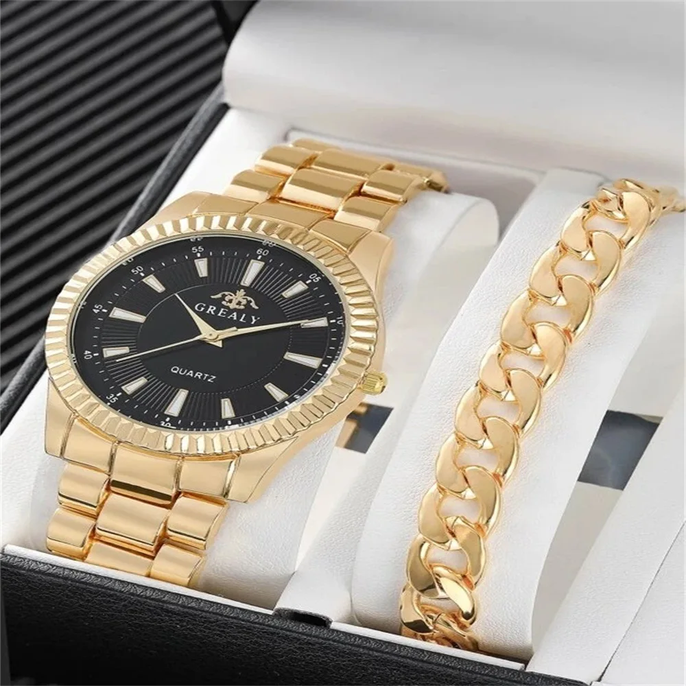 Simple fashion bracelet watch men and women quartz couple watch business gift watch set