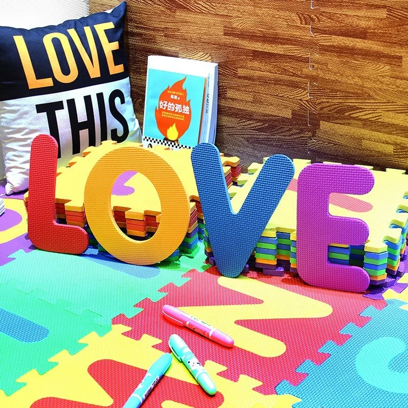 Fast shipping cheap price EVA puzzle foam floor MATS playmat baby alphabet MATS for kids