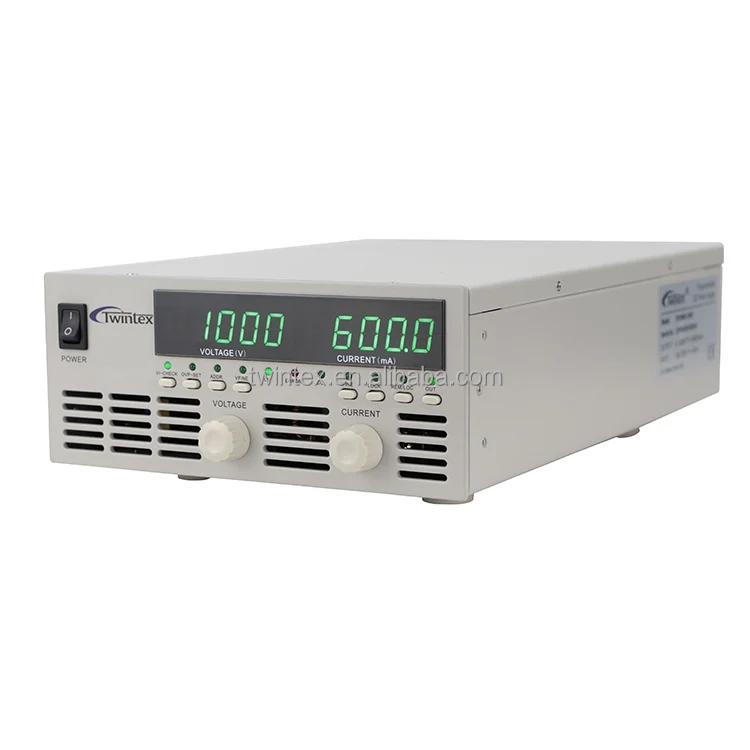 Twintex 600V 2A Programmable High Voltage AC DC Power Supply for Laboratory 0-600V Adjustable Variable Voltage and Current