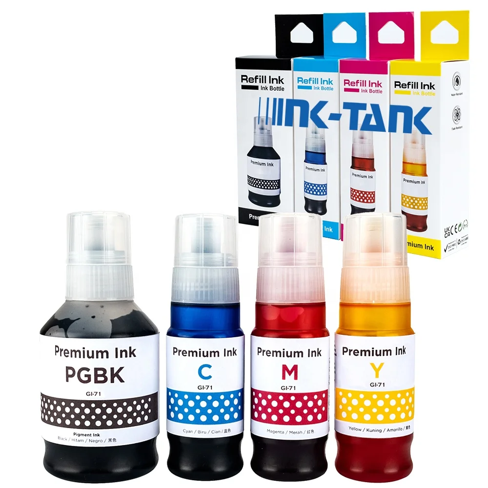 INK-TANK GI 71 GI71 GI-71 Премиум Универсальный цветный оптом водная бутылка пополнения DGT чернила для Canon PIXMA G2020 G3020 принтер
