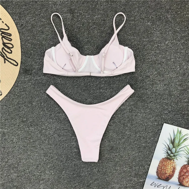 Cikini 2020 Crotchless Swimwear TwoPiece Swimsuit Sexy tight bikini