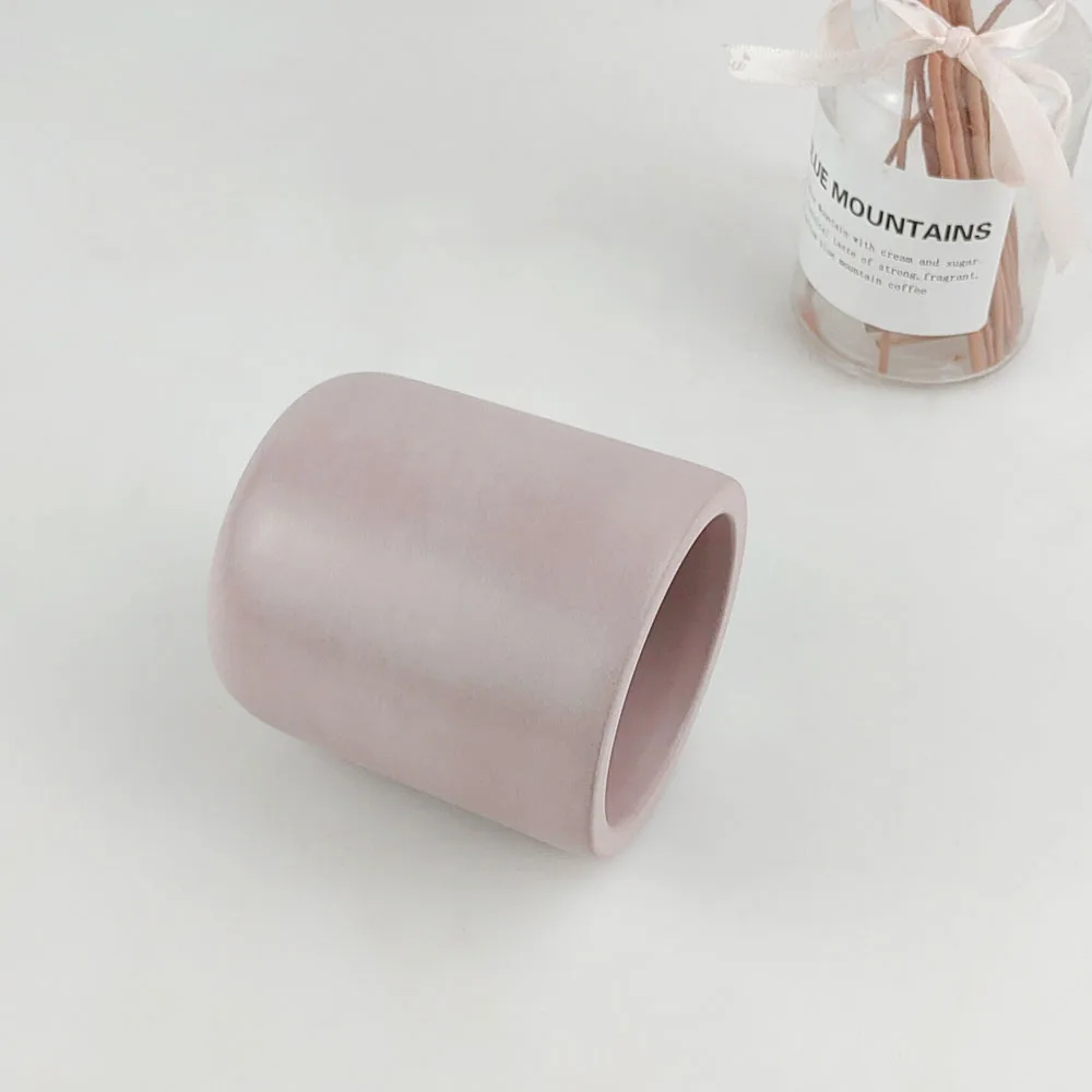 Индивидуальная матовая бетонная банка для свечей, роскошные цементные подсвечники, декоративные