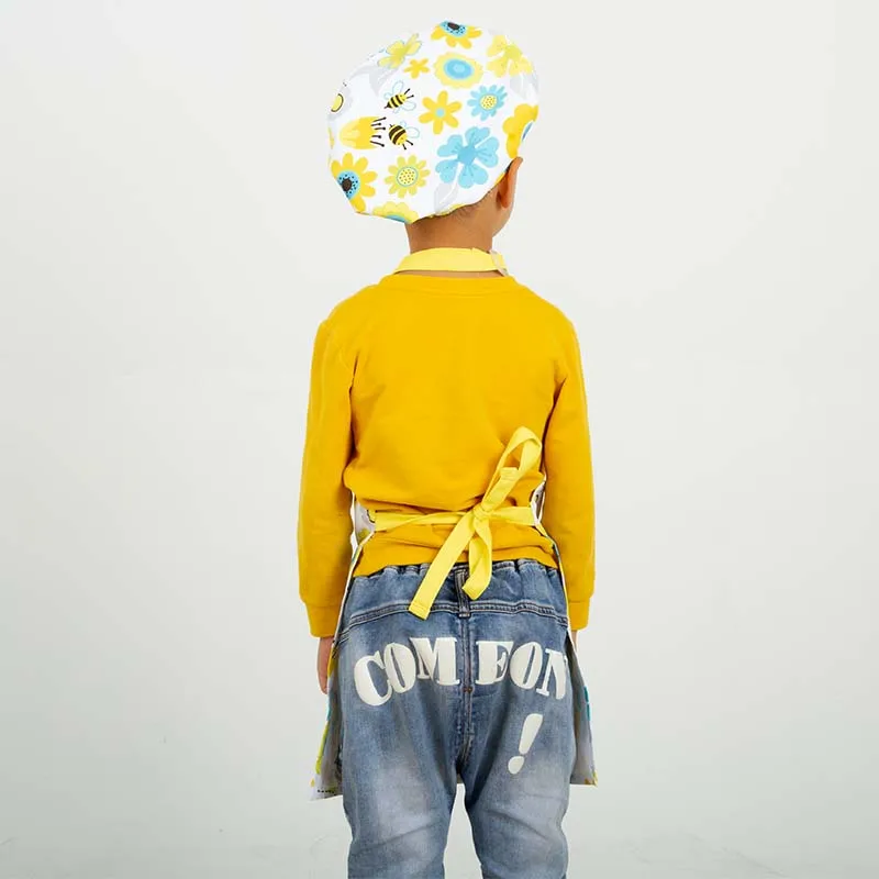 KEFEI Custom OEM Children Apron 100% Polyester Skin-friendly Material 100% Waterproof Polyester Painting Apron For kids