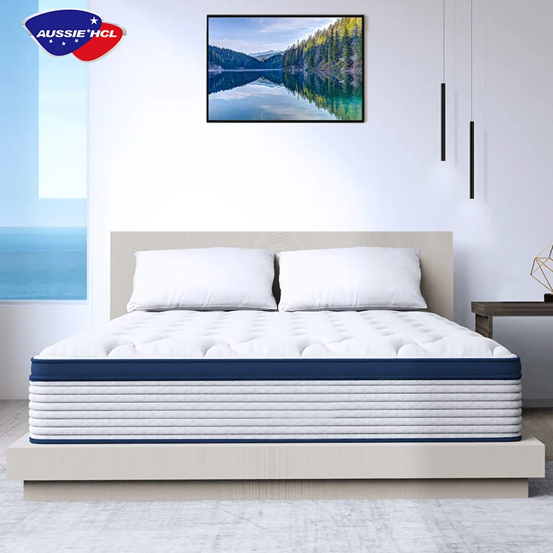 Wholesale Fireproof Mattress matelas 8-12 Inch Fabric King Size Latex The Best Pocket Spring Bed Hybrid Gel Memory Foam Mattress