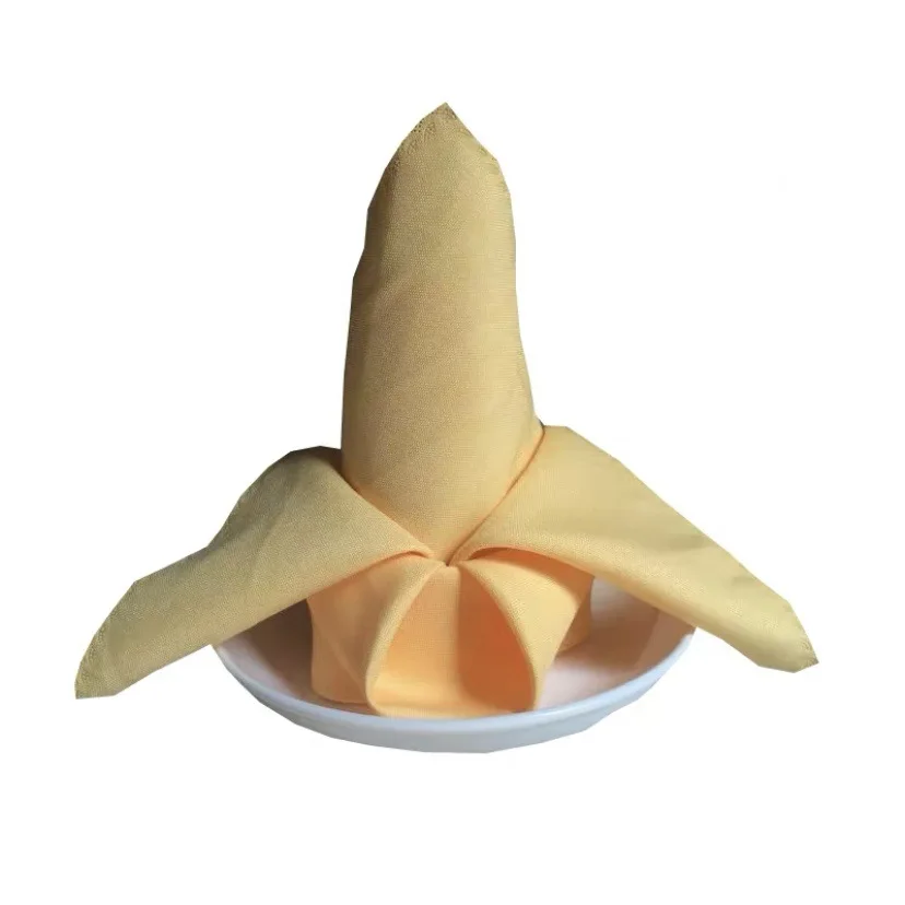 Wholesale 100% Polyester Fabric Reusable Wedding Restaurant Linen Table Napkin