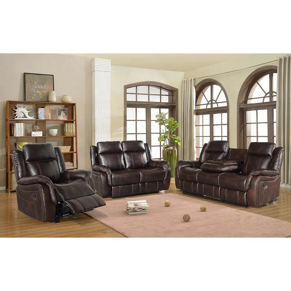 Fashion Sectional Air Leather Furniture Home Recliner Sofa Set Furniture for Living Room