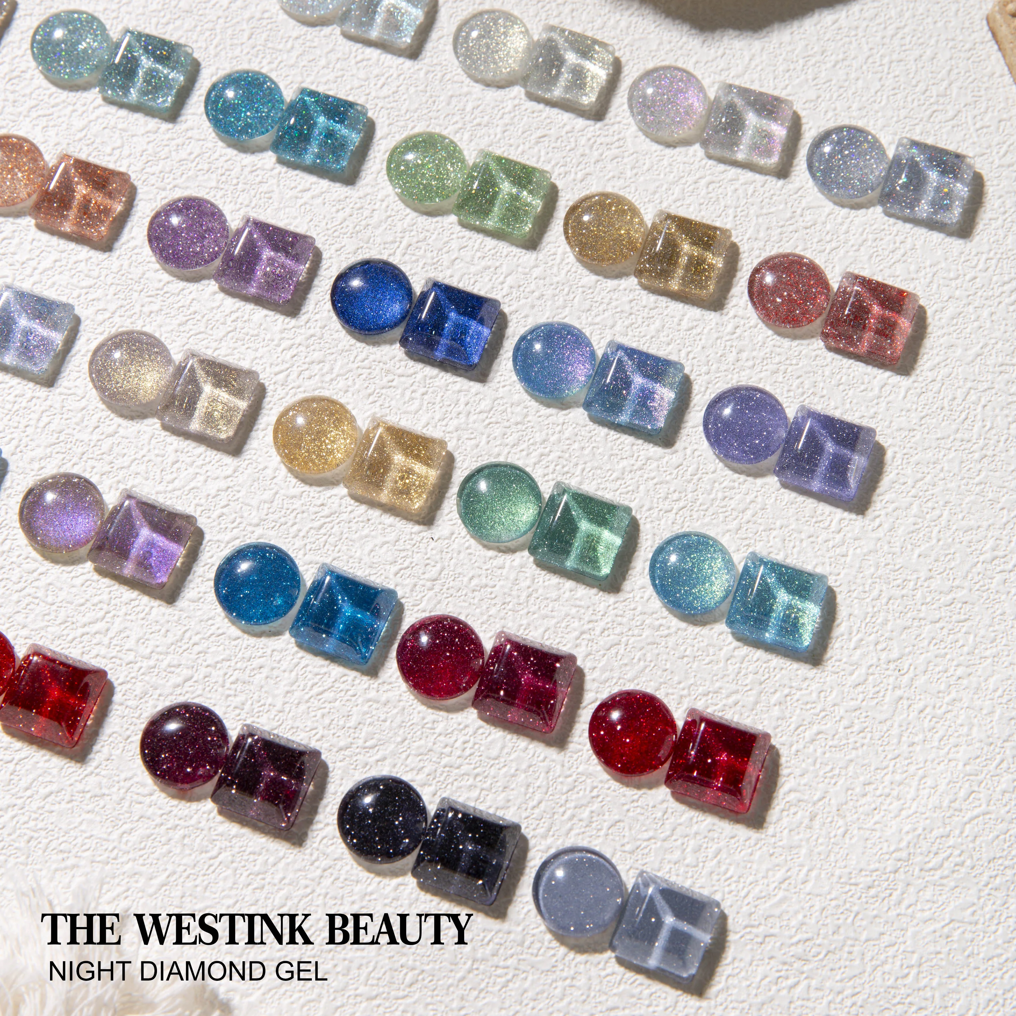 Nail Gel Beauty Products Supplies Flash Reflective Diamond Glitter UV Gel Nail Art Design Resin Glue Polish Private Label