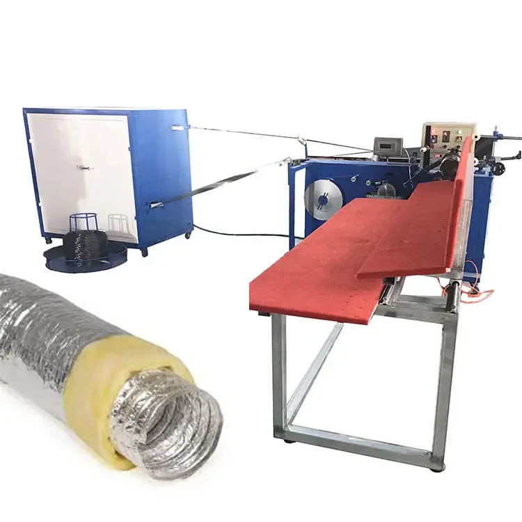 HVAC Ventilation Aluminum Foil Wire Reinforced PVC PET Flexible Duct Making Forming Machine
