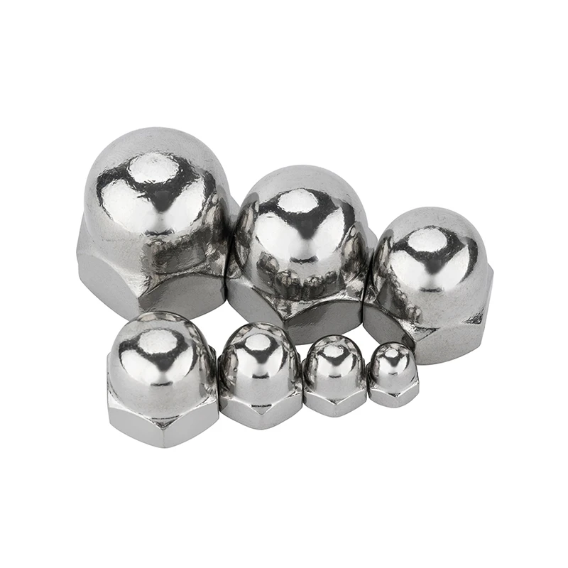 Six Angle Nut Stainless Steel Bolt Manufacturing M10 M5 M12 M4 M8 M6 1/4 Inch Custom Acorn Nut