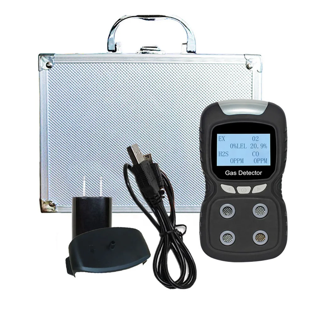 Manufacture  CO H2S O2 Ex 4 Gases detector  Portable Multi Gas Detector with Explosion-proof CNEX Certificate