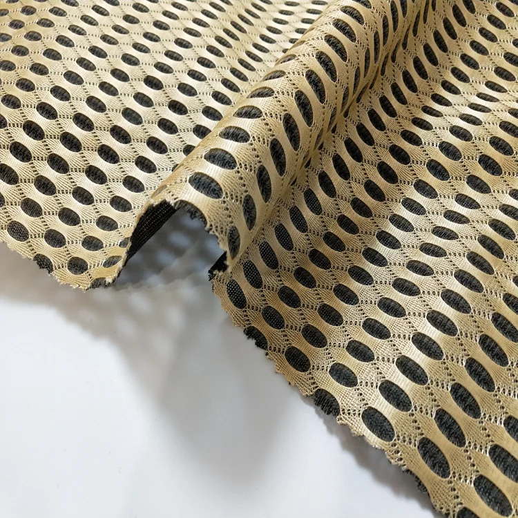 1-3mm thickness tear resistant yarn dyed 100% polyester 3d air mesh fabric for clothes chair pad car