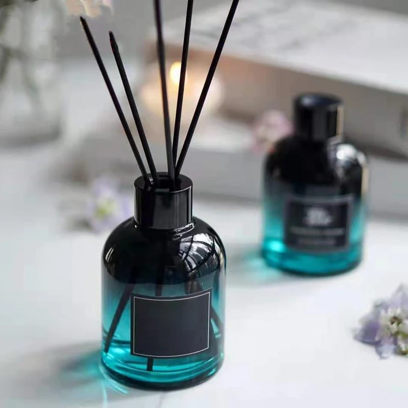 Customised Hot Sale 150ml 200ml Diffuser Glass Bottle Gradient Colour Aromatherapy Empty Bottle Incense Wholesale
