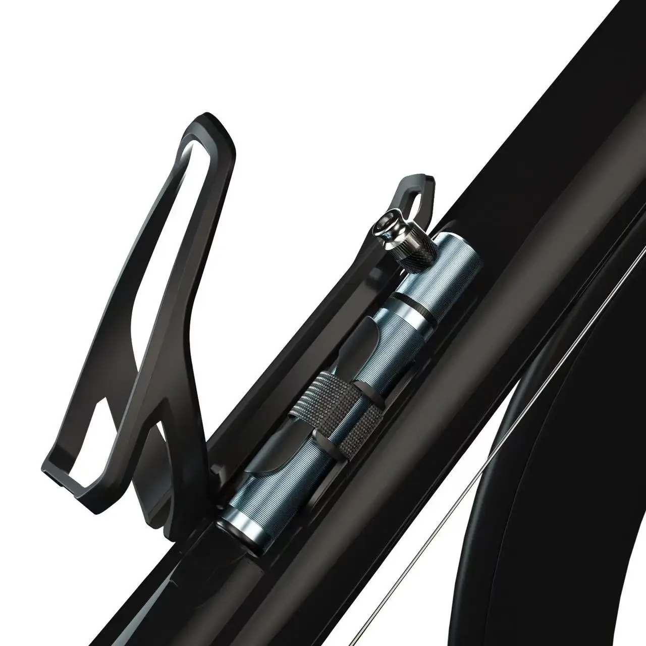 DELANHUWI Hand Pump Portable Outdoor Bicycle Pump With Presta Schrader Valves Adapter Made From Steel Plastic for Mountain Bikes
