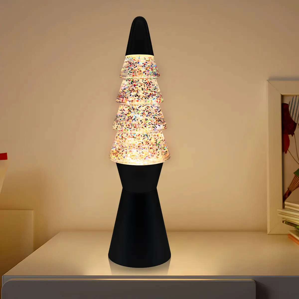 2024 New Customized Glitter Lamp Decoration Night Lantern Christmas Tree Lantern Halloween Decoration Gift