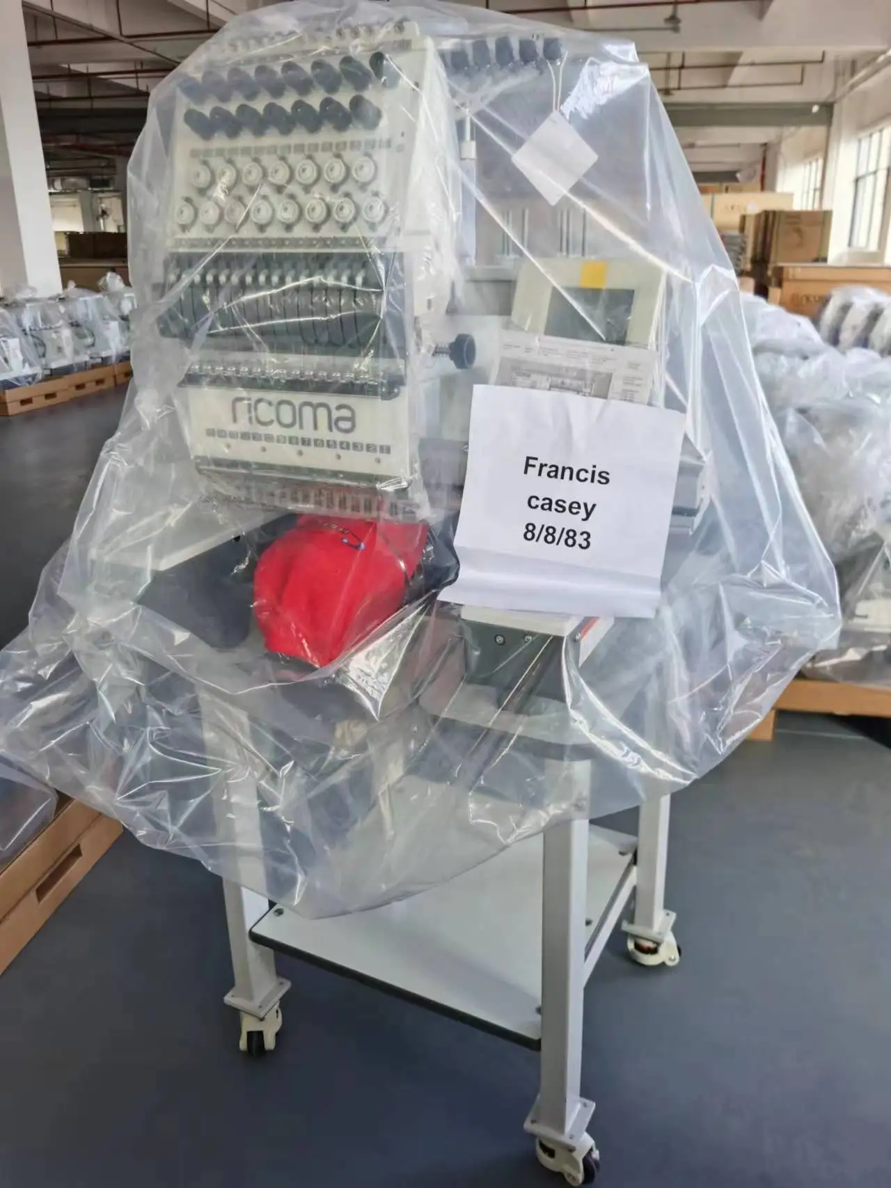 Factory sale good price single head tufting mixed flat embroidery machine 15 needles
