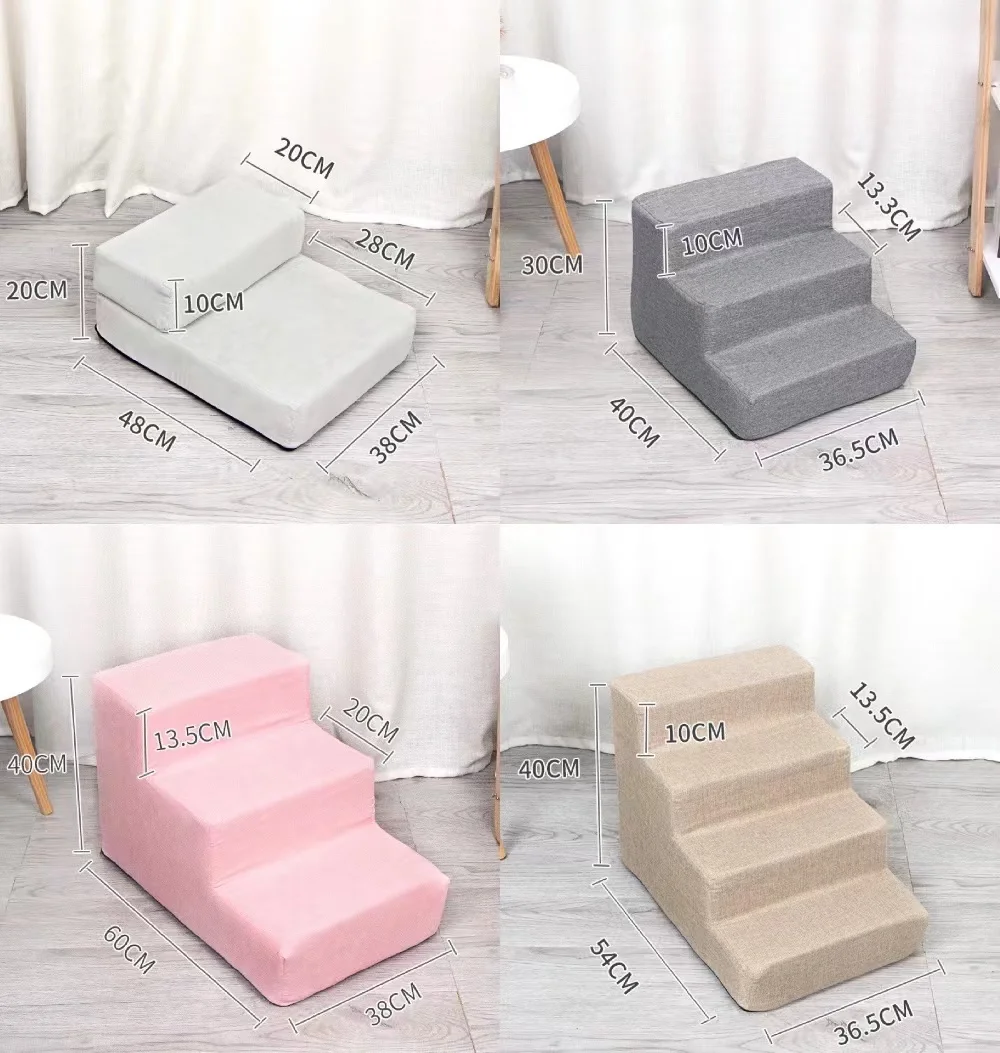 Portable Pet Stairs Steps House Small Anti-slip Pet Stairs Ladder Ramp Amazon Hot Sale Folding Ramp Climb Stairs For Dog Cat