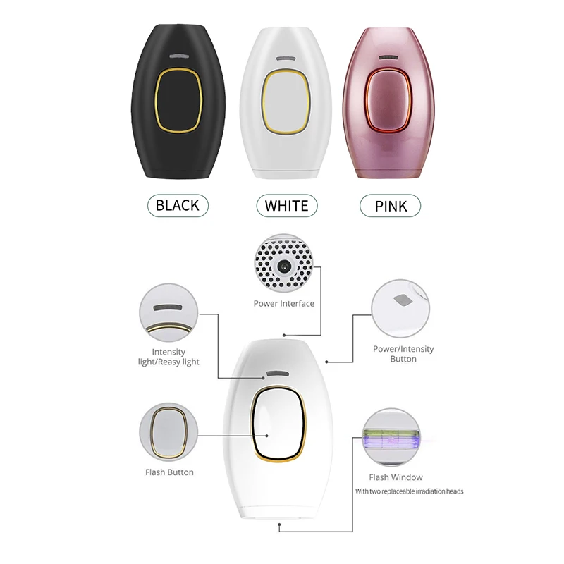 IPL Hair Removal for Women at-Home 400,000 Flashes Permanent Painless Hair Remover Facial Hair Removal Device for Armpits Legs