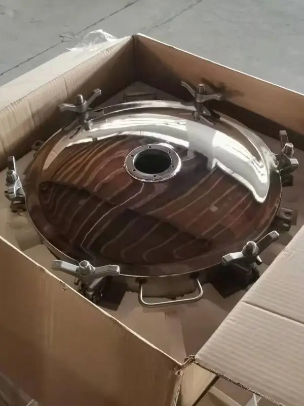 OEM/ODM Mirror Polished  24 inch Sanitary stainless steel SS316L  Round Pressure Manway    240 Series