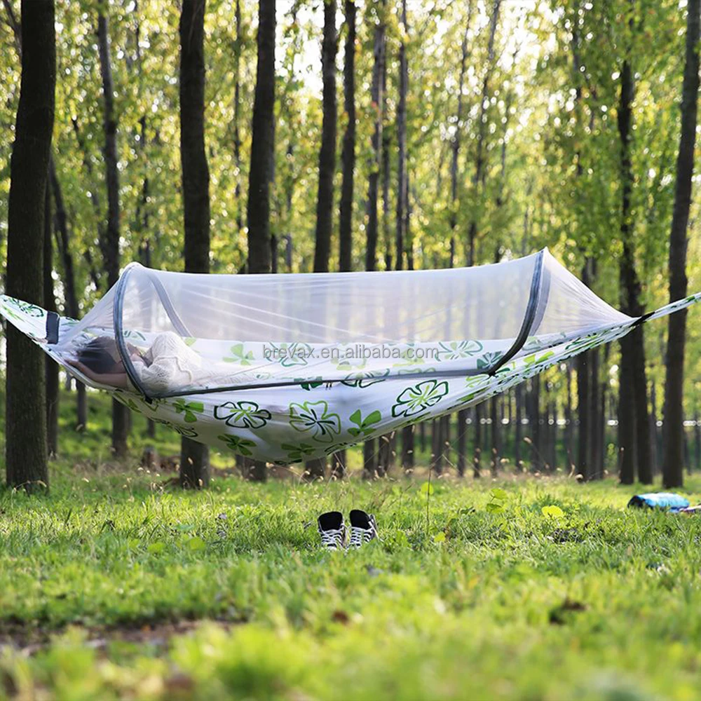 Hot Selling Outdoor Camping strap hammock polyester beach hammock portable camping hammock