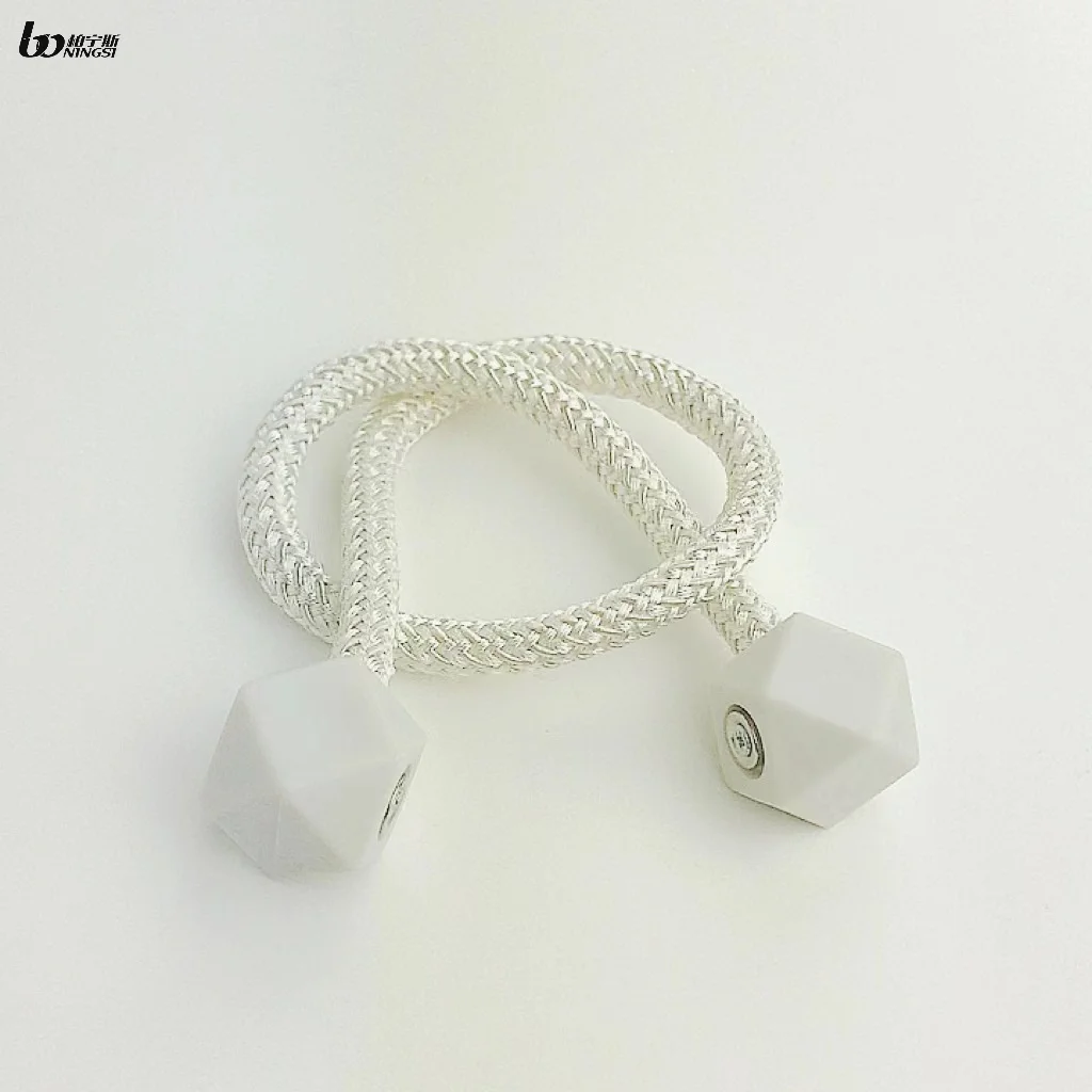 Modern Popular Style Polyhedron Curtain Strap with Magnet for Contemporary Curtain Poles Tracks & Accessories