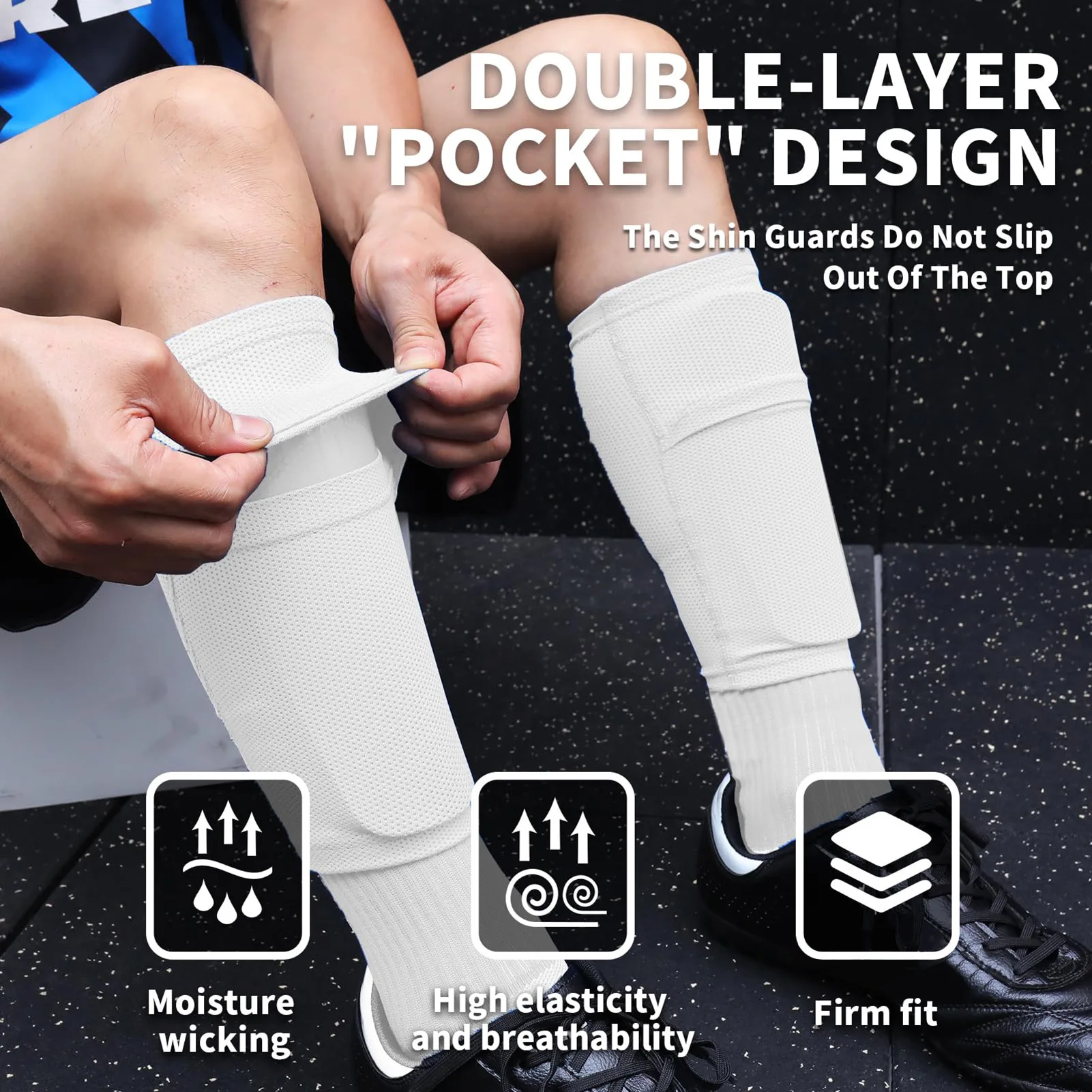 Calf Brace Football Beginner leg support Shin Guard Sleeves calf compression sleeve Socks shin pad With Pocket