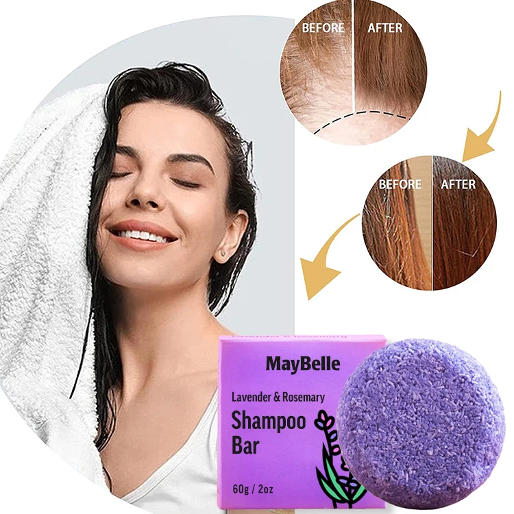 Private Label All Natural Lavender Oil Control Solid Shampoo Purifying Shampoo Bar Soap For Hair&Scalp