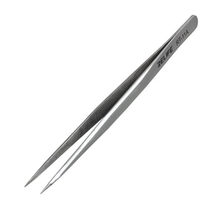 Sunshine RT-11A Tweezers High-precision Flying Line Jump Wire Special Tweezers Stainless Steel Fixture For Motherboard Repair