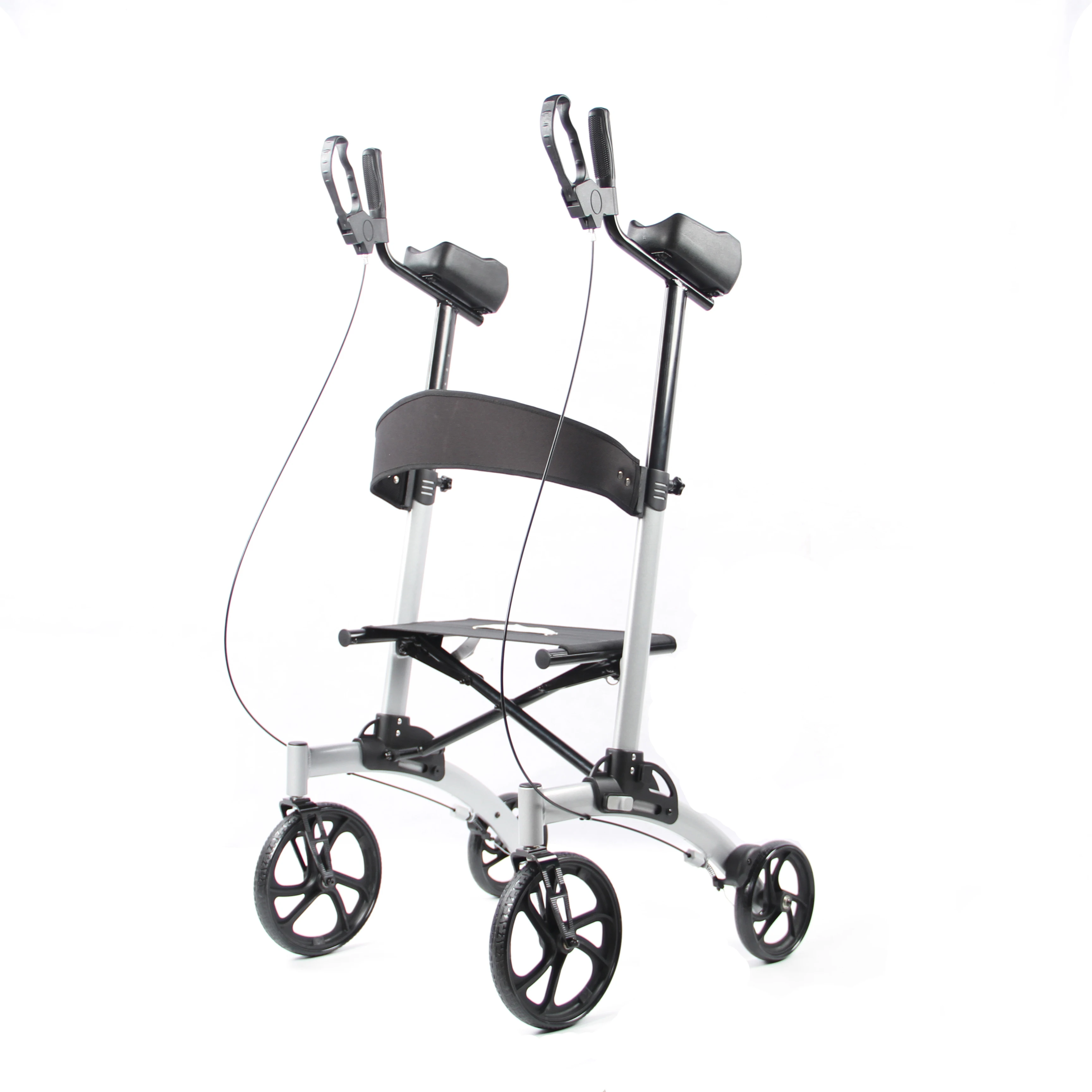 Upright Rollator Walker With Padded Arm and Backrest and Seat For Seniors