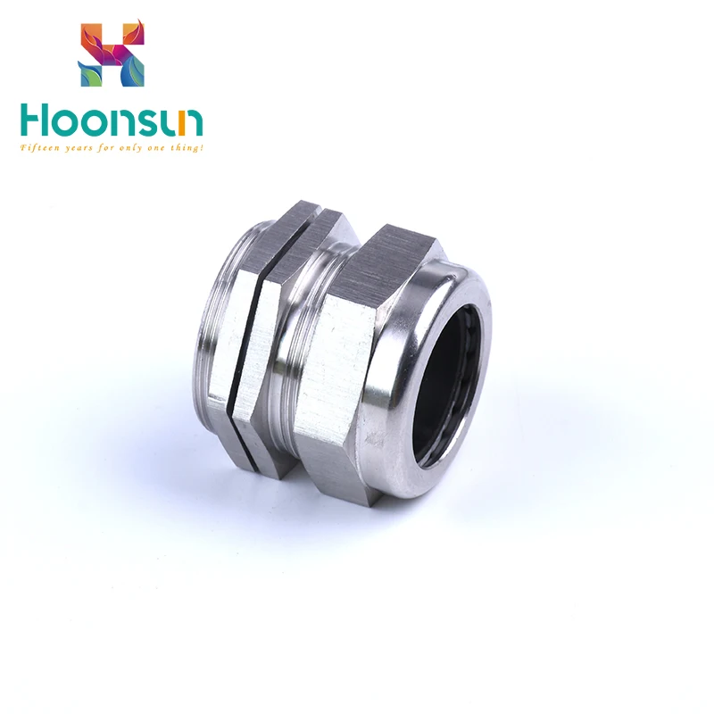 Hoonsun IP68 waterproof stainless steel cable gland connector pg13.5 metric metal brass cable gland silicon rubber