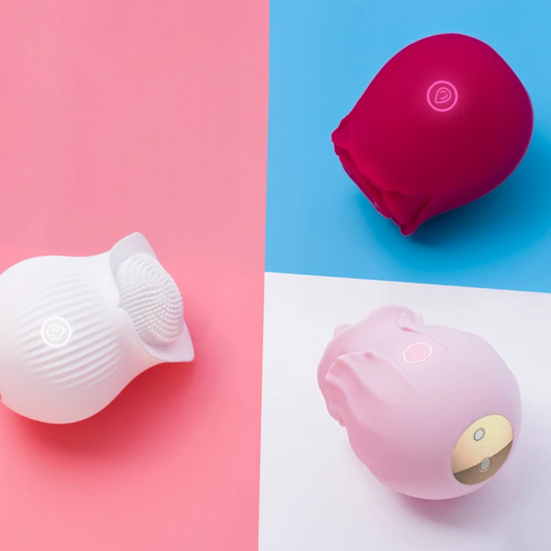 New Hot Sale Waterproof Silicone Clit Sucking Licking Tongue Sex Toy Women Nipple Stimulator Sucker Rose Red Vibrator