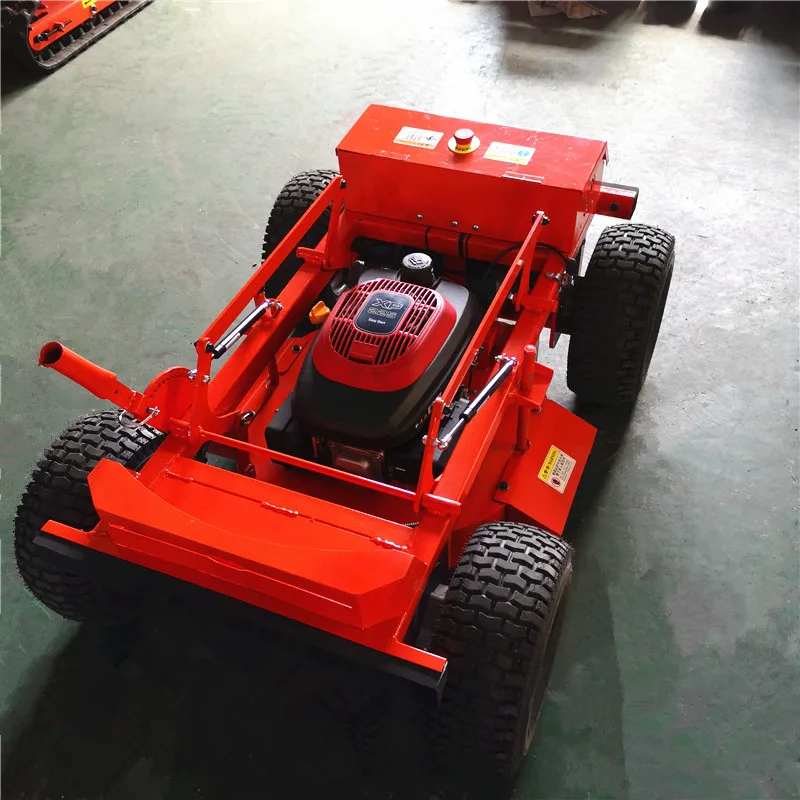 Wholesale light RC lawn mower 9.5HP remote control electric lawn mower 4 wheel drive grass cutter