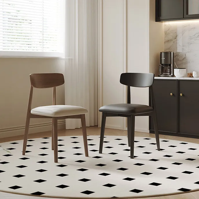 Factory Price Italian Creative Color Blocking Iron Backrest Home Cafe Furniture Leather Restaurant Dining Chairs