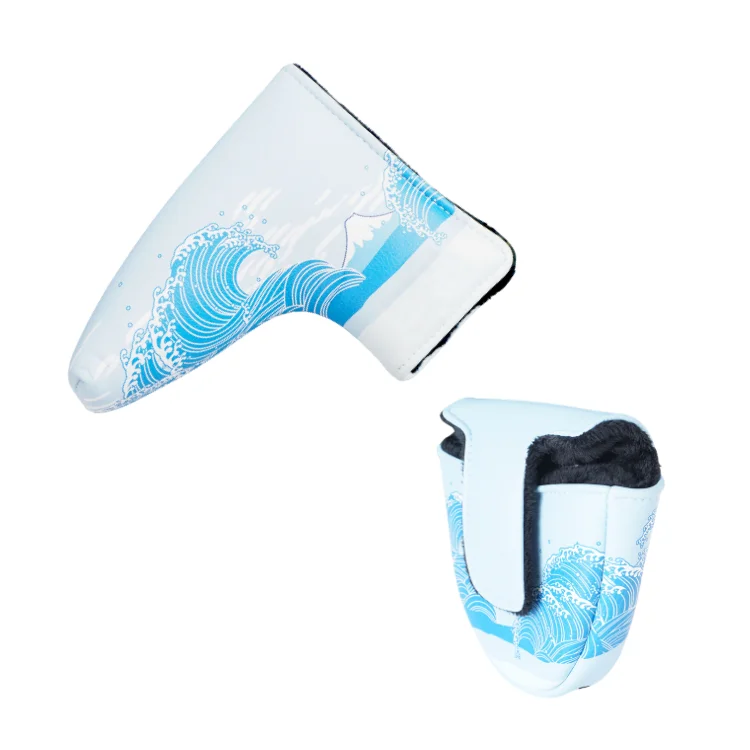 Justin High Quality Golf Club Head Covers Chinese Style Bule Ocean Putter Headcover