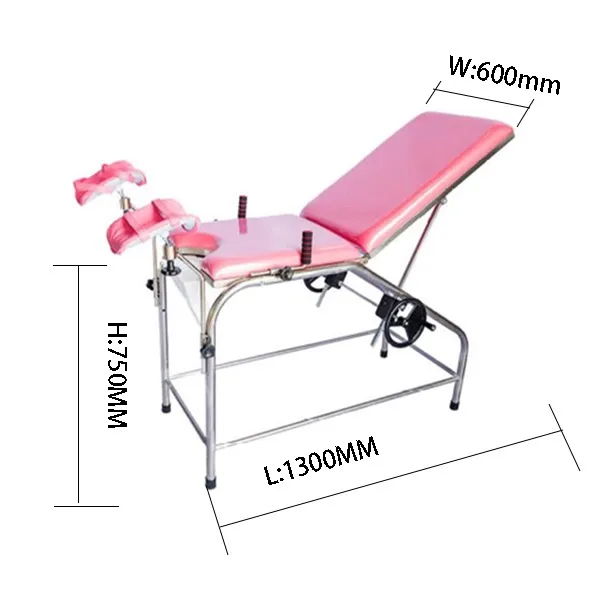 Stainless Steel Medical Gynecologic Examination Bed