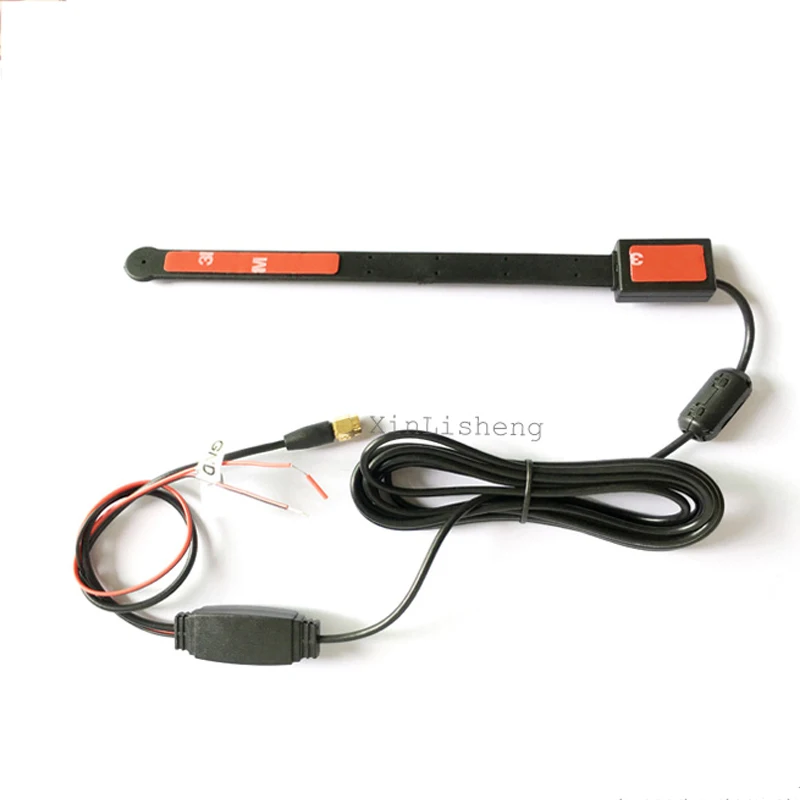 Outdoor Waterproof HDTV VHF UHF 3M stick Car TV antenna with Amplifier