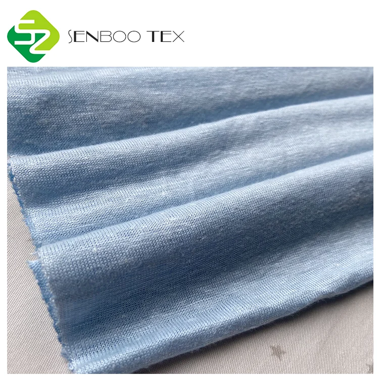 Wholesale 100% Hemp Jersey Fabric 190gsm Natural Knitted Material for Shirts/Garments Sustainable and Eco-Friendly