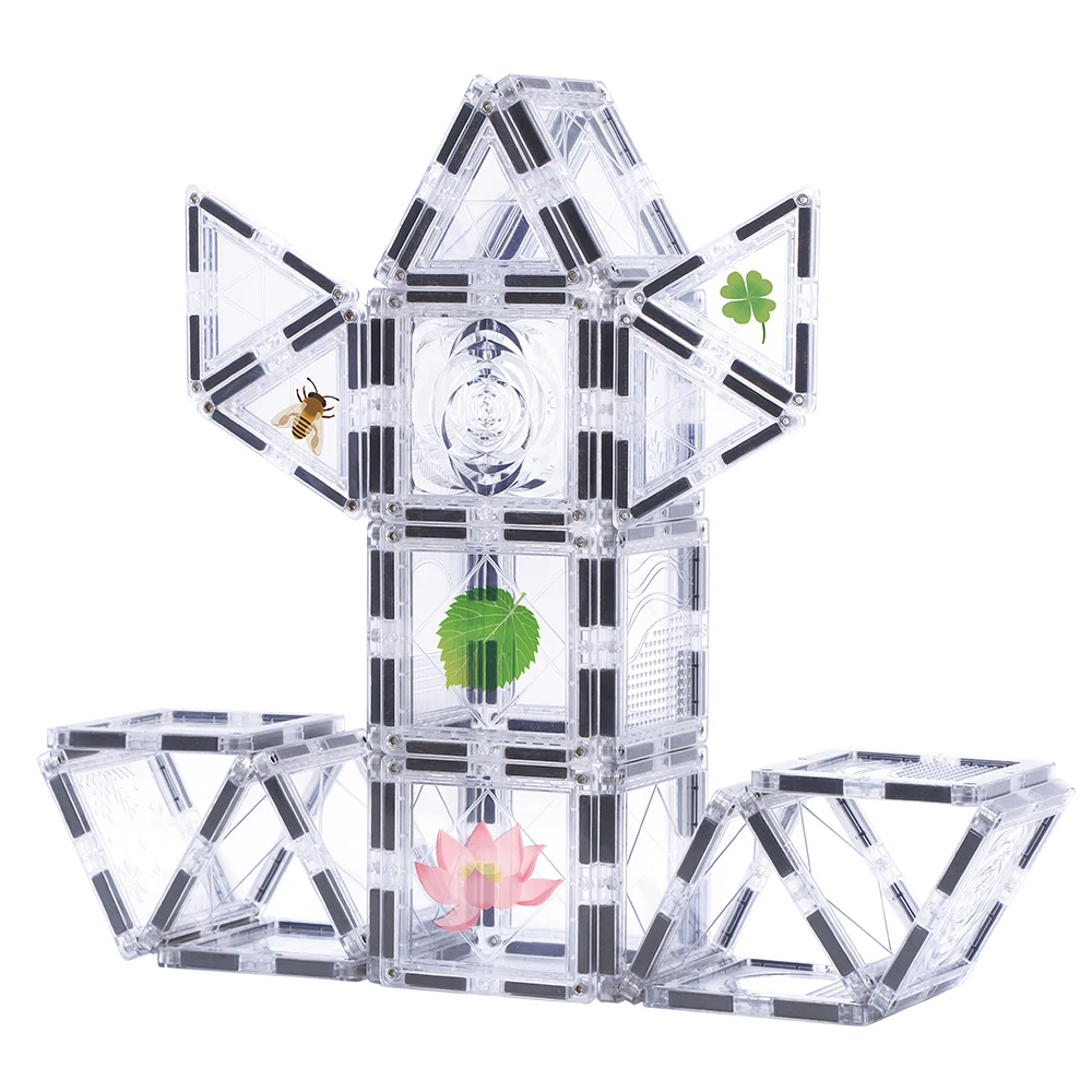Factory Wholesale Funny Baby Animal Cute 32pcs Strong Magnet Building Block Tiles Assembly Toy Set Magnetic Tiles Toys kid Toys