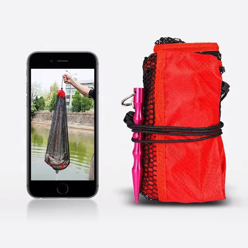 Foldable Fish Keep Net Mesh Fishing Basket Keep Fish Alive