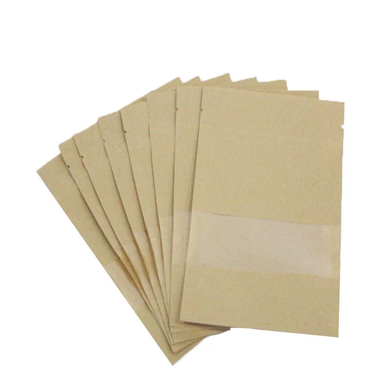 
10x15cm Cookie packaging paper bags with plastic window 